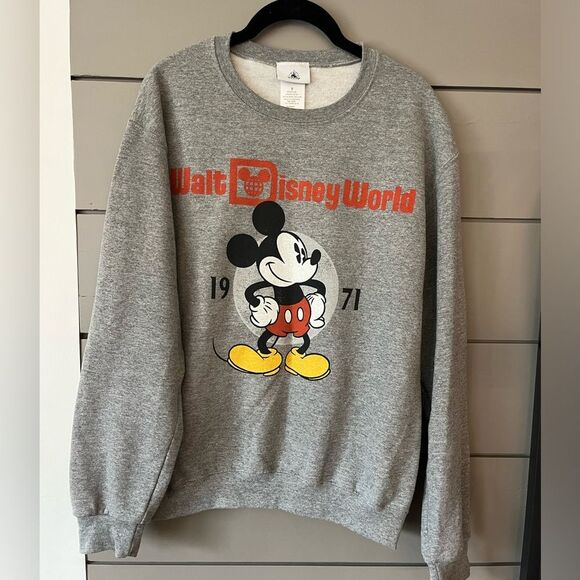 Walt Disney World 1971 retro vintage Crewneck Mickey Mouse Sweatshirt Small EUC - Picture 1 of 6